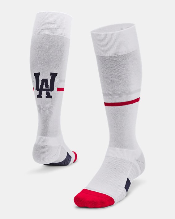 ถุงเท้าฟุตบอลยาวเหนือน่องข้อสูง UA ยูนิเซ็กส์ in White image number 0